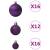 Set globuri de crăciun, 100 piese, violet, 4 image