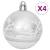 Set globuri de crăciun, 108 piese, argintiu și alb, 9 image