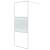 Perete de duș walk-in, alb, 80x195 cm, sticlă esg transparentă, 2 image