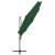 Umbrelă suspendată cu stâlp și led-uri, verde, 300 cm, 8 image