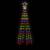 Brad de crăciun conic, 108 led-uri, multicolor, 70x180 cm, 3 image