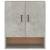 Dulap de perete, gri beton, 60x31x70 cm, lemn prelucrat, 5 image