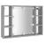 Dulap cu oglindă și led, gri sonoma, 76x15x55 cm, 3 image