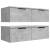 Dulapuri de perete 2 buc. gri beton 68x30x20 cm lemn compozit, 2 image