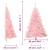 Jumătate brad de crăciun cu suport, roz, 120 cm, pvc, 9 image