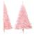 Jumătate brad de crăciun cu suport, roz, 120 cm, pvc, 2 image
