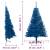 Jumătate de brad de crăciun cu suport, albastru, 150 cm, pvc, 9 image