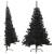 Jumătate de brad de crăciun cu suport, negru, 150 cm, pvc, 2 image