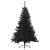 Jumătate de brad de crăciun cu suport, negru, 150 cm, pvc, 4 image