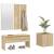 Set de mobilier pentru hol, stejar sonoma, lemn prelucrat, 4 image