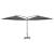 Umbrelă de soare dublă cu stâlp din oțel, antracit, 600 cm, 2 image