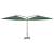 Umbrelă de soare dublă cu stâlp din oțel, verde, 600 cm, 2 image