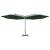 Umbrelă de soare dublă cu stâlp din oțel, verde, 600 cm, 4 image