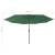 Umbrelă de soare exterior, led-uri & stâlp metal, verde, 400 cm, 7 image