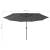 Umbrelă de soare exterior led-uri & stâlp metal antracit 400 cm, 7 image