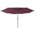 Umbrelă soare exterior, led-uri & stâlp metal roșu bordo 400 cm, 3 image