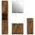 Set dulapuri de baie, 4 piese, stejar fumuriu, lemn prelucrat, 5 image