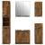 Set dulapuri de baie, 5 piese, stejar fumuriu, lemn prelucrat, 5 image