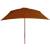 Umbrelă de soare, exterior, stâlp lemn, cărămiziu, 200x300 cm, 4 image