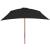 Umbrelă de soare, exterior, stâlp lemn, negru, 200x300 cm, 4 image