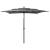 Umbrelă de soare 3 niveluri, stâlp aluminiu, antracit 2,5x2,5 m