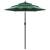 Umbrelă de soare 3 niveluri, stâlp de aluminiu, verde, 2 m