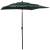 Umbrelă de soare 3 niveluri, stâlp de aluminiu, verde, 2x2 m