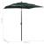 Umbrelă de soare 3 niveluri, stâlp de aluminiu, verde, 2x2 m, 6 image