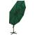 Umbrelă de soare 4 niveluri, stâlp de aluminiu, verde, 3x3 m, 6 image