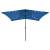 Umbrelă de soare cu stâlp din oțel & led-uri, albastru, 2x3 m