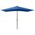 Umbrelă de soare cu stâlp din oțel & led-uri, albastru, 2x3 m, 5 image