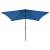 Umbrelă de soare cu stâlp din oțel & led-uri, albastru, 2x3 m, 4 image