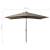 Umbrelă de soare cu stâlp din oțel & led-uri, gri taupe, 2x3 m, 11 image