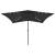 Umbrelă de soare cu stâlp din oțel & led-uri, negru, 2x3 m