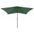 Umbrelă de soare cu stâlp din oțel & led-uri, verde, 2x3 m, 4 image