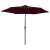 Umbrelă de soare de exterior, stâlp metalic, roșu bordo, 300 cm