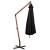 Umbrelă suspendată cu stâlp, negru, 3,5x2,9 m, lemn masiv brad, 5 image