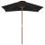 Umbrelă de soare, exterior, stâlp lemn, negru, 150x200 cm, 5 image