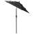 Umbrelă de soare 3 niveluri, stâlp de aluminiu, negru, 2 m, 4 image