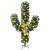 Cactus de crăciun cu suport și led, verde, 210 cm, pvc, 2 image