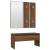 Set de mobilier pentru hol, stejar maro, lemn prelucrat, 6 image