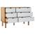 Comodă cu sertar, maro și alb, 113,5x39,5x73 cm, lemn masiv pin, 4 image