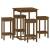 Set mobilier de bar, 5 piese, maro miere, lemn masiv de pin, 2 image