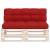 Perne pentru canapea din paleți, 2 buc., roșu, 3 image