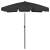 Umbrelă de plajă, negru, 180x120 cm