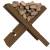 Suport pentru bușteni maro miere 47x39,5x48cm lemn masiv de pin, 4 image