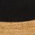 Covor împletit, negru și natural, 120 cm, iută / bumbac, rotund, 2 image
