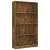 Bibliotecă 4 niveluri stejar fumuriu 80x24x142 cm lemn compozit, 2 image