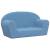 Canapea pentru copii cu 2 locuri, albastru, pluș moale, 2 image