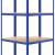 Raft de colț cu 4 niveluri, albastru, oțel și lemn compozit, 7 image